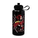Child's Play 2 Chucky "Snitches Get Stitches" Water Bottle With Spill-Resistant Sports Cap Lid | Large Plastic Sports Jug | Holds 34 Ounces