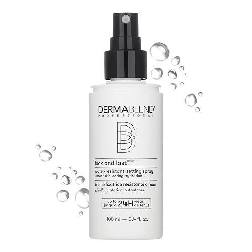 Dermablend Lock and Last Water-Resistant Setting Spray, Finishing Spray for Makeup with Lightweight Natural Finish, Spray with Witch Hazel