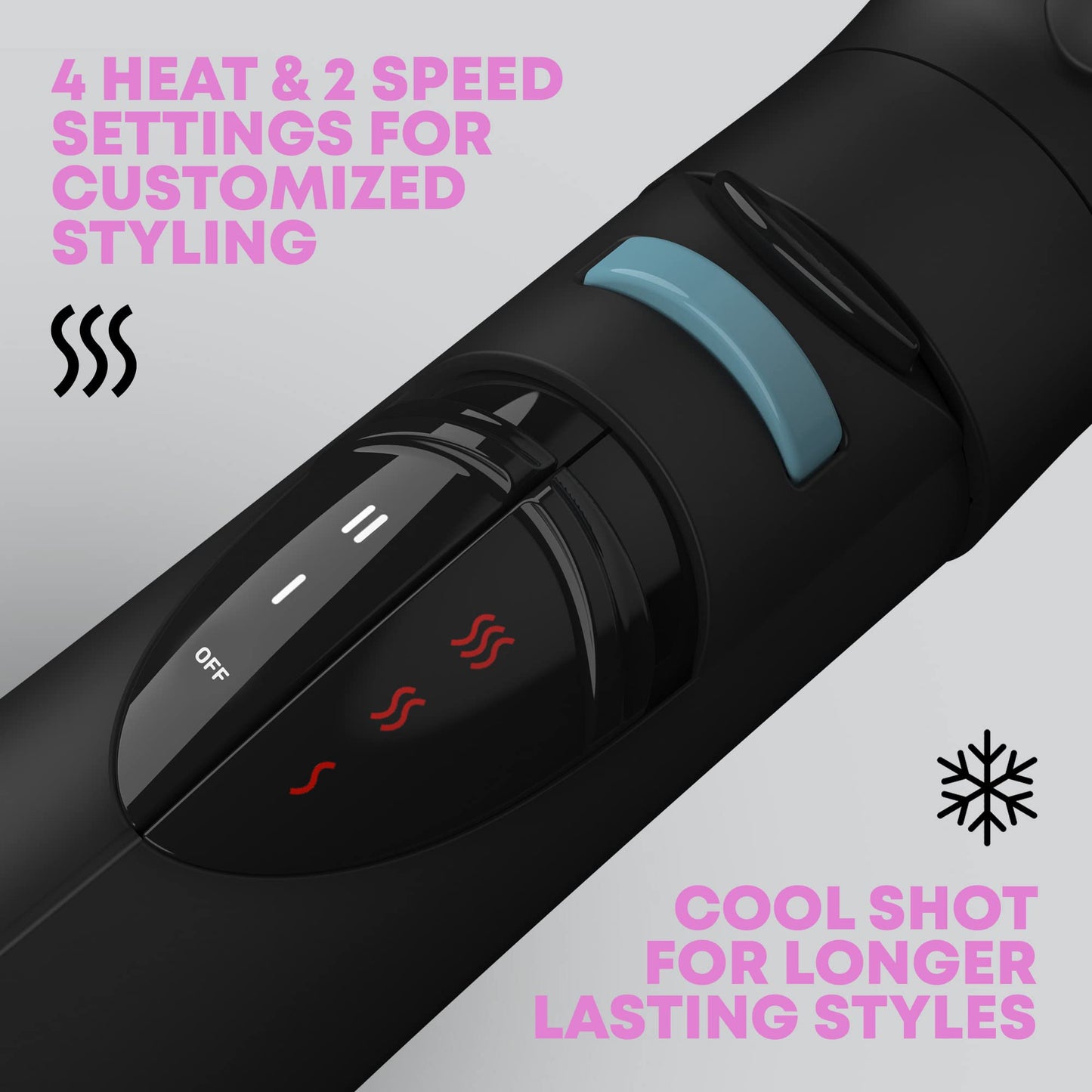 Revamp Progloss Airstyle 6-in-1 Hot Air Multi Styler - Hair Dryer Brush for Wet or Dry Hair Styling - Ceramic Barrel Infused with Progloss Oils