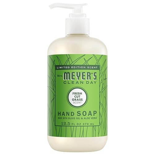 MRS. MEYER'S CLEAN DAY Hand Soap, Fresh Cut Grass Scent, 12.5 Fl Oz Bottle