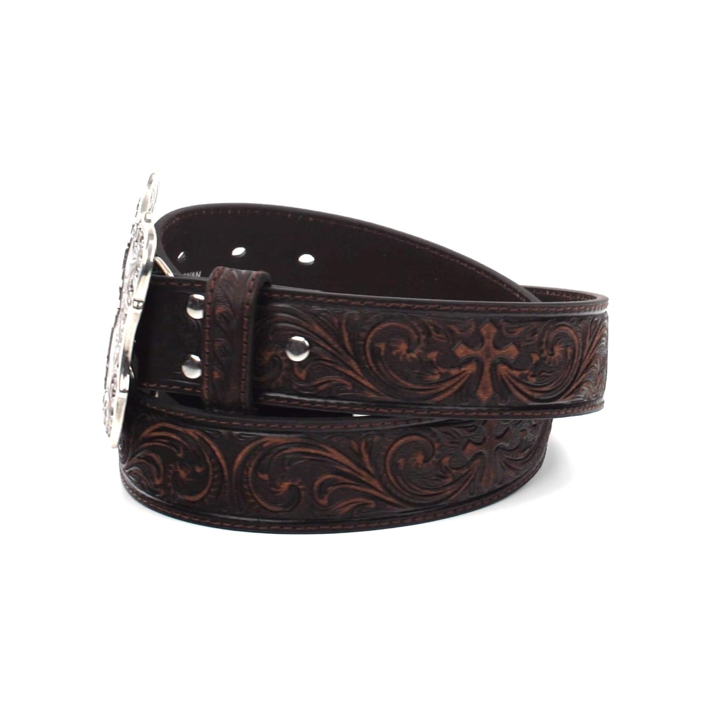 M&F Western Tooled Cross Brown MD (34" Waist)