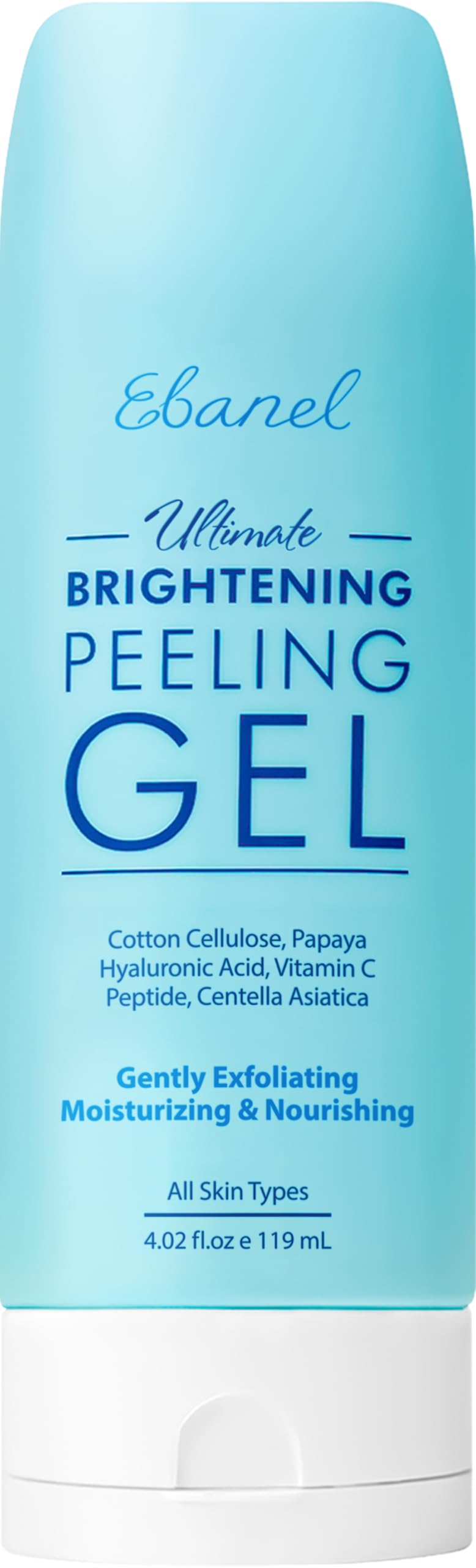 Ebanel Exfoliating Face Scrub Peeling Gel – Brightening & Moisturizing Facial Cleanser with Centella, Hyaluronic Acid, Vitamin C & E