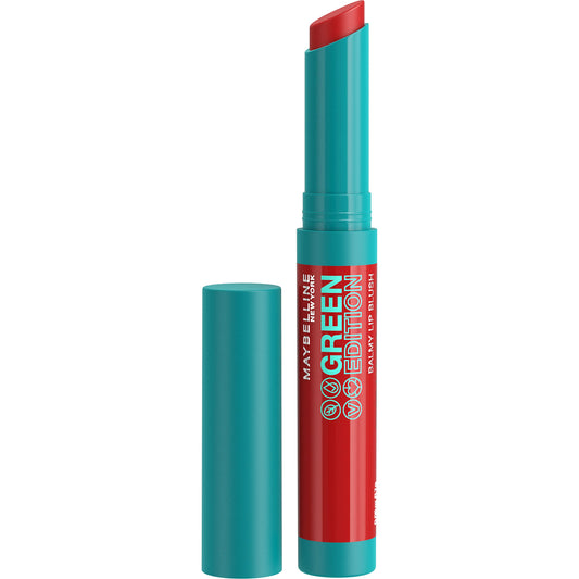 Maybelline Green Edition Balmy Lip Blush, Formulated With Mango Oil, Bonfire, Blue Red, 1 Count