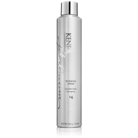 Kenra Professional Platinum Working Spray 14 80% | Flexible Hold Hairspray | Fast-Drying, Non-Sticky | Creates Volume & Texture | Leaves Hair
