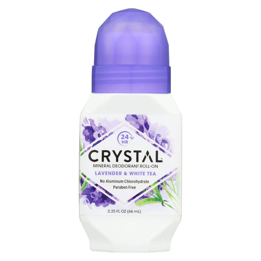 Crystal Mineral Deodorant Roll-On, Lavender & White Tea 2.25 oz (Pack of 2) Beauty and Personal Care Crystal Essence