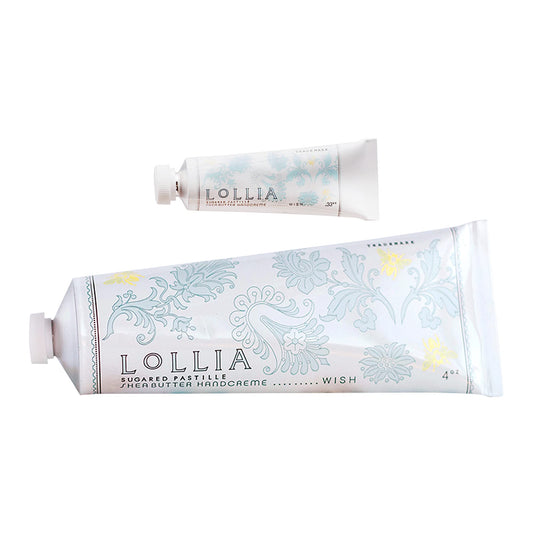 LOLLIA Wish No. 22 Handcreme Bundle, .33 oz. & 4 oz. - Sugared Pastille - Scented Hand Cream for Women, Moisturizing Hand Lotion for Dry Hands, Shea Beauty & Personal Care LOLLIA