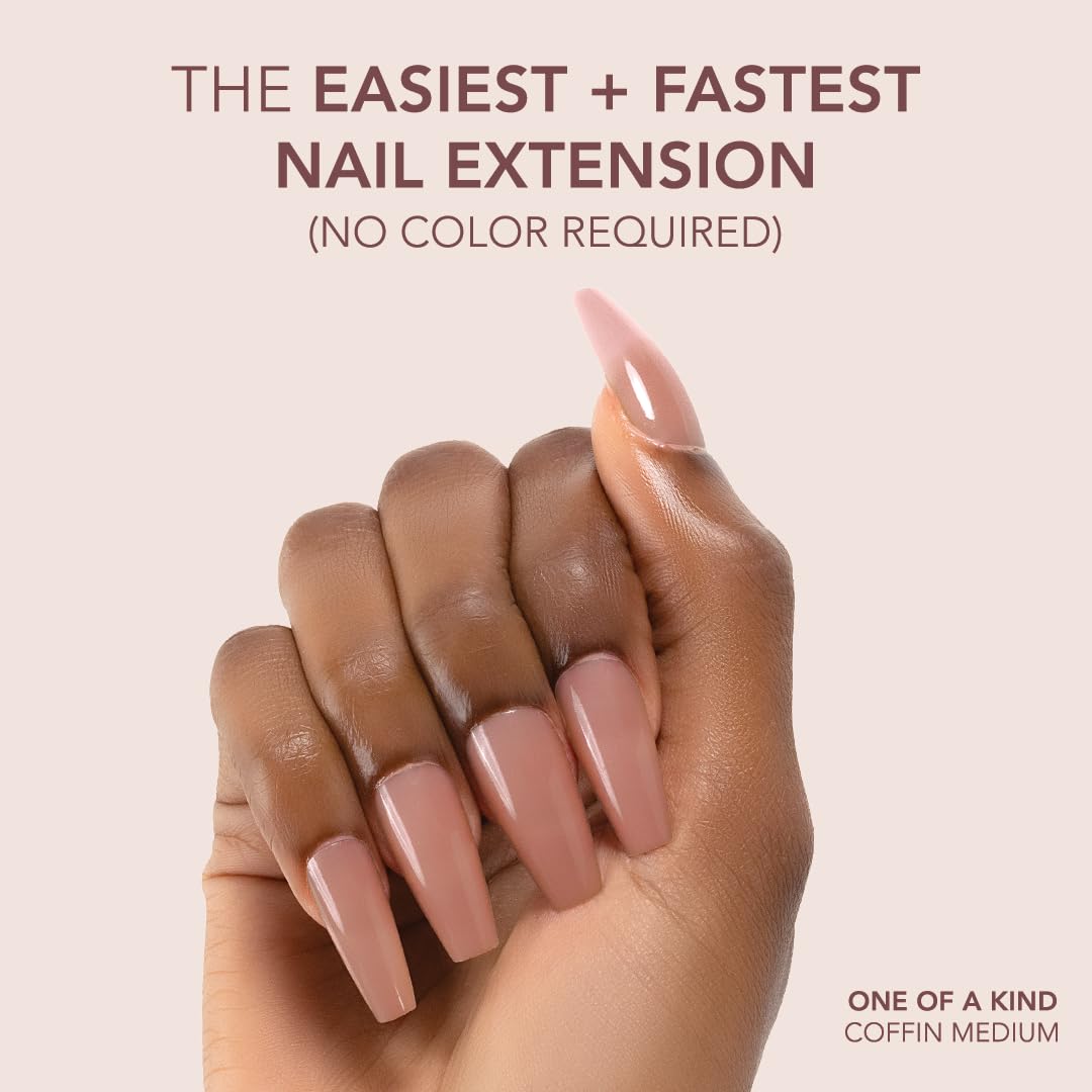 Kiara Sky Professional Nails *NEW* Cover Gelly Tip Case Soft Gel Nail Extensions (Coffin Medium - One of a kind) Beauty & Personal Care KIARA SKY