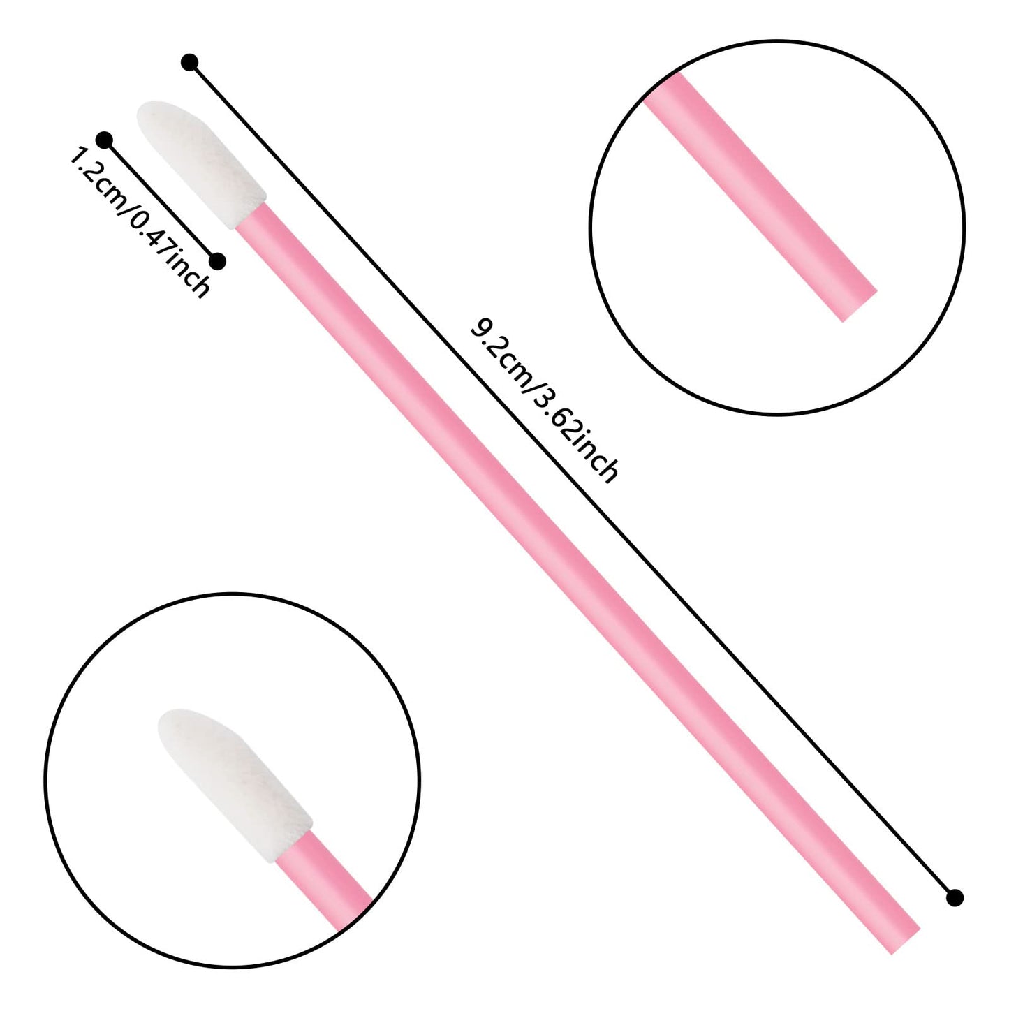 Pink Lip Wands Applicators Disposable - Vaincre 500PCS Lip Brush, Lipstick Make Up Lint Free Brush Gloss Wands, Makeup Applicator Beauty Tool Kits Beauty and Personal Care Vaincre