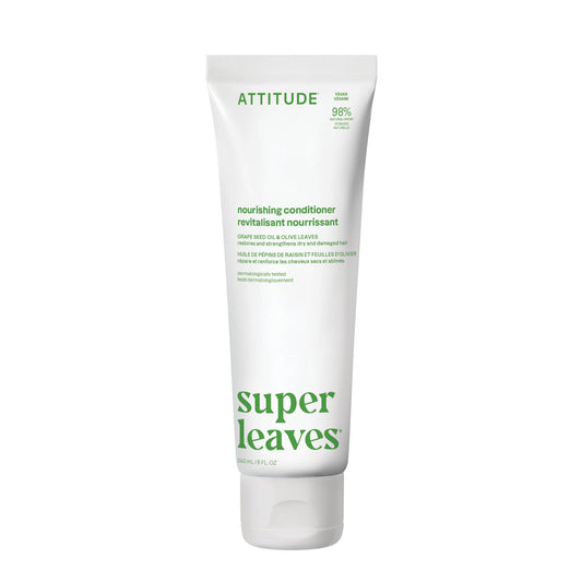 ATTITUDE Nourishing Hair Conditioner, For Dry and Damaged Hair, Naturally Derived Ingredients, Vegan Detangler, Dermatologically Tested, Grapeseed Oil