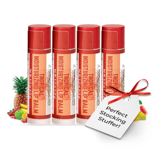 RaGaNaturals All Natural Tropical Moisturizing Lip Balm, Nourishing Lip Care For All Day Hydration, 100% Natural, Handmade with Love in USA