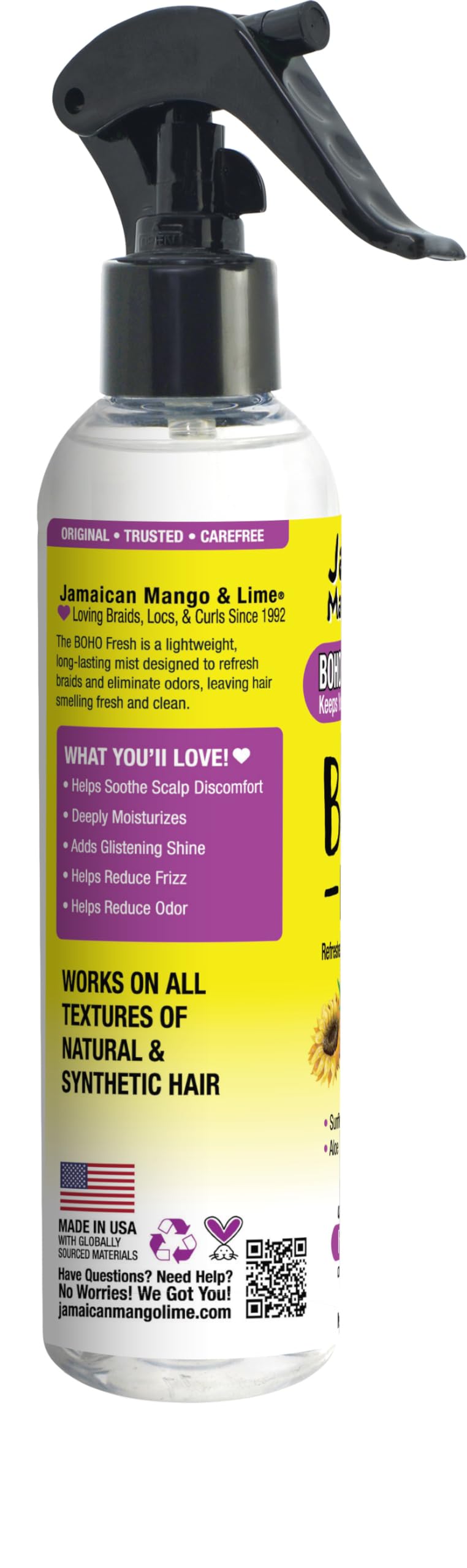 Jamaican Mango & Lime Braids Boho Styles & Trends Scalp Oil - Lightweight Nourishing Oil for Boho Braids & Protective Styles