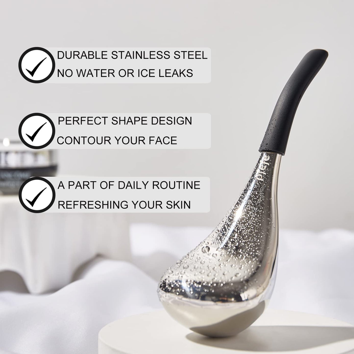 pfefe Ice Globes Facial Skin Care Tools for Women Face Eyes, Stainless Steel Face Beauty Cryo Sticks for Girls Ladies, Esthetician Supplies Cooling