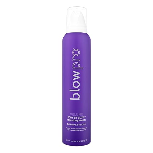 blowpro Body By Blow No Crunch Volumizing Mousse 10oz, Full Body Style, No Stickiness & Crunch, Builds Volume with Added Bounce, Soft touchable