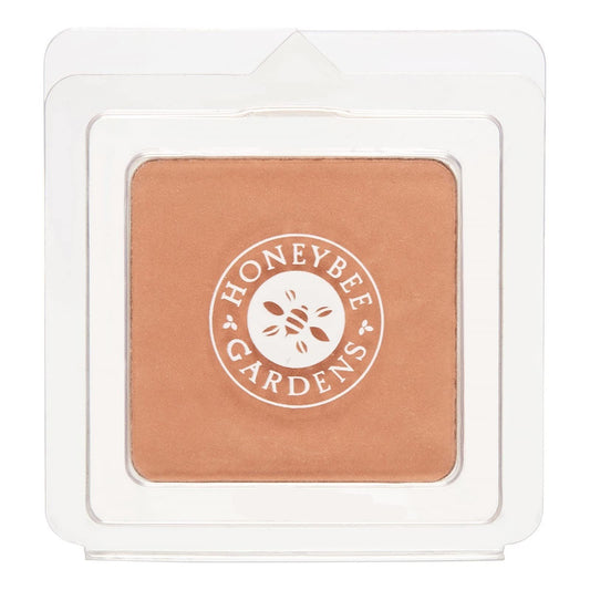 Honeybee Gardens Pressed Mineral Powder Foundation Refill, Montego, Warm Tan Neutral Shade, Adjustable Coverage, Natural Finish, With Botanical