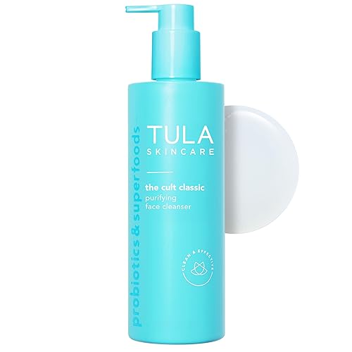 TULA Skin Care Cult Classic Purifying Face Cleanser - Jumbo, Gentle and Effective Face Wash, Makeup Remover, Nourishing and Hydrating, 12.34 oz.