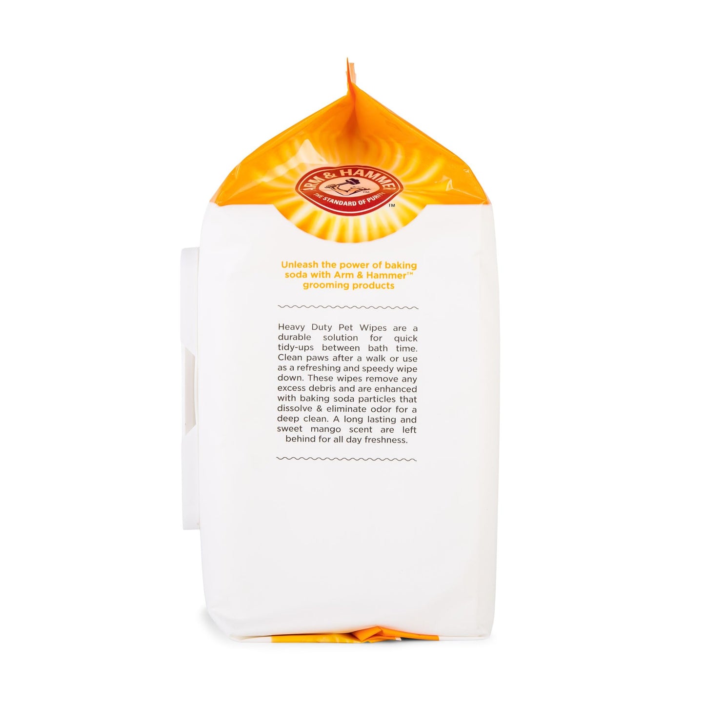 Arm & Hammer Pets Heavy Duty Dog Bath Wipes, Mango Scent – Grooming, Paw & Butt Wipes, Odor Eliminator & Deodorizing Pet Cleaning Wipes, 100 Count