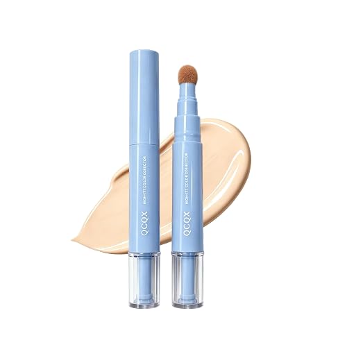 QCQX Dual-effect Concealer Pen & Foundation Eye Concealer - 24-Hour Long-LastingFull Coverage Matte Finish.Healthy Skin Glow Perfector Concealer Pen
