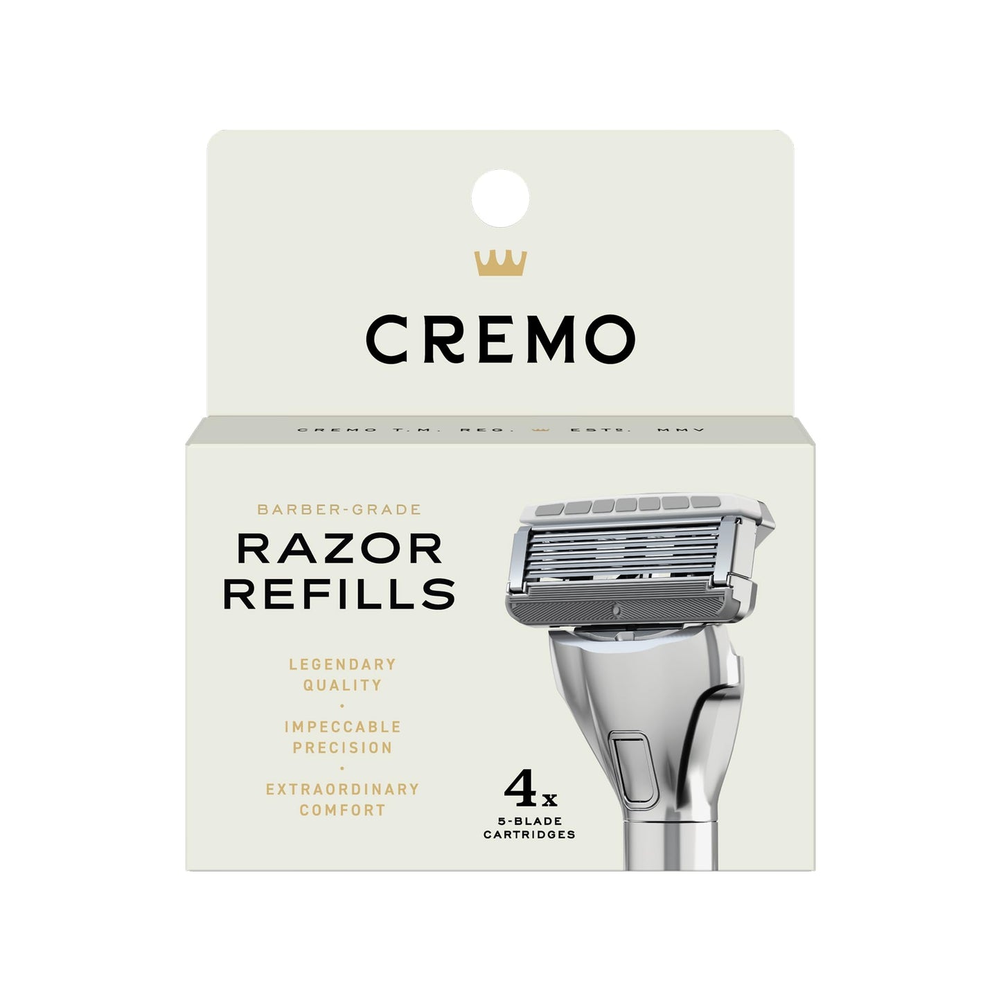 Cremo Astonishingly Superior Razor Refills, (4 Pack) & Cooling Formula Post Shave Balm, Soothes, Cools And Protects Skin From Shaving Irritation Beauty and Personal Care Cremo Default Title