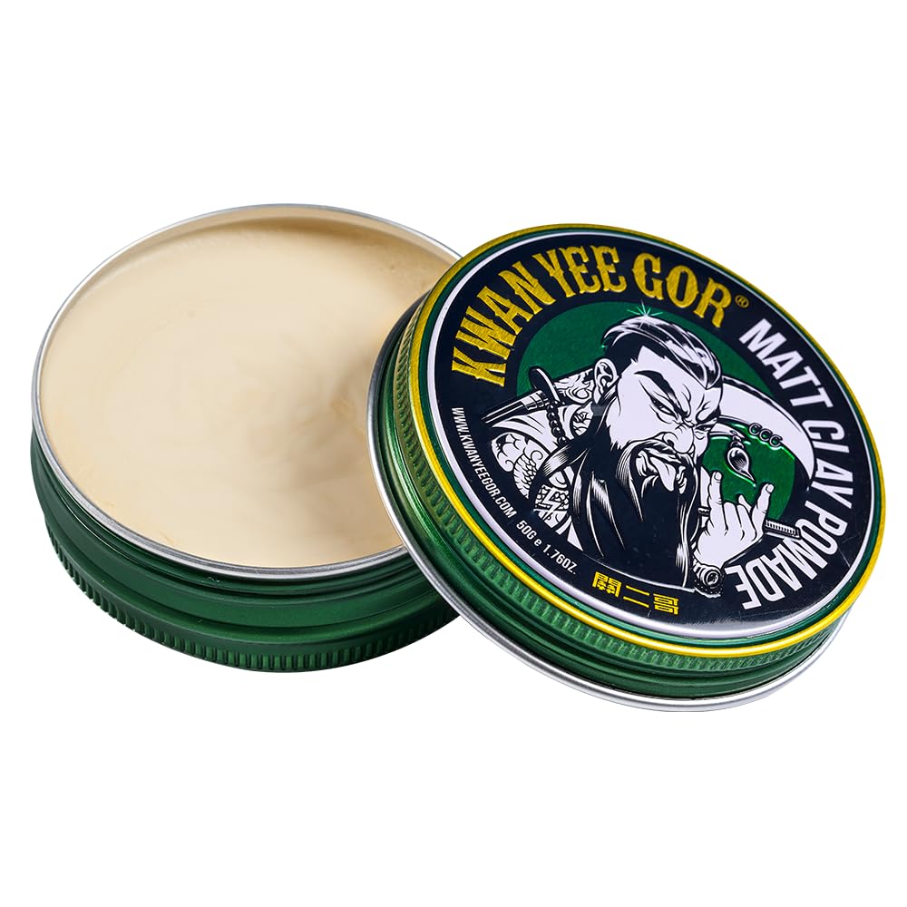 KWAN YEE GOR Strong Hold Matte Shine Hair Pomade 1.76oz for Men Styling