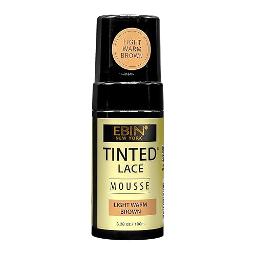 EBIN NEW YORK TINTED LACE MOUSSE - 3.38oz/ 100ml - Light Warm Brown