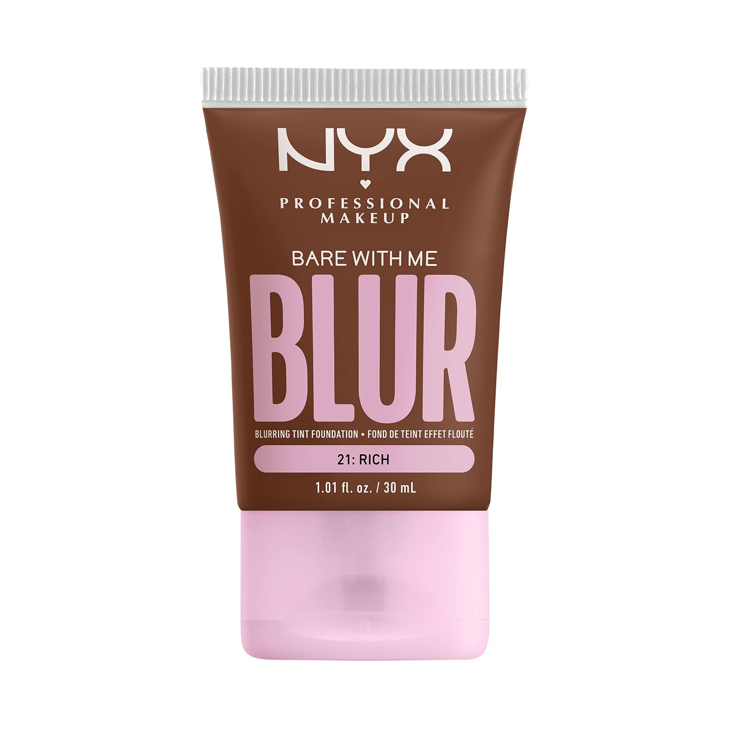 NYX PROFESSIONAL MAKEUP Bare With Me Blur Skin Tint Foundation Make Up with Matcha, Glycerin & Niacinamide - Rich