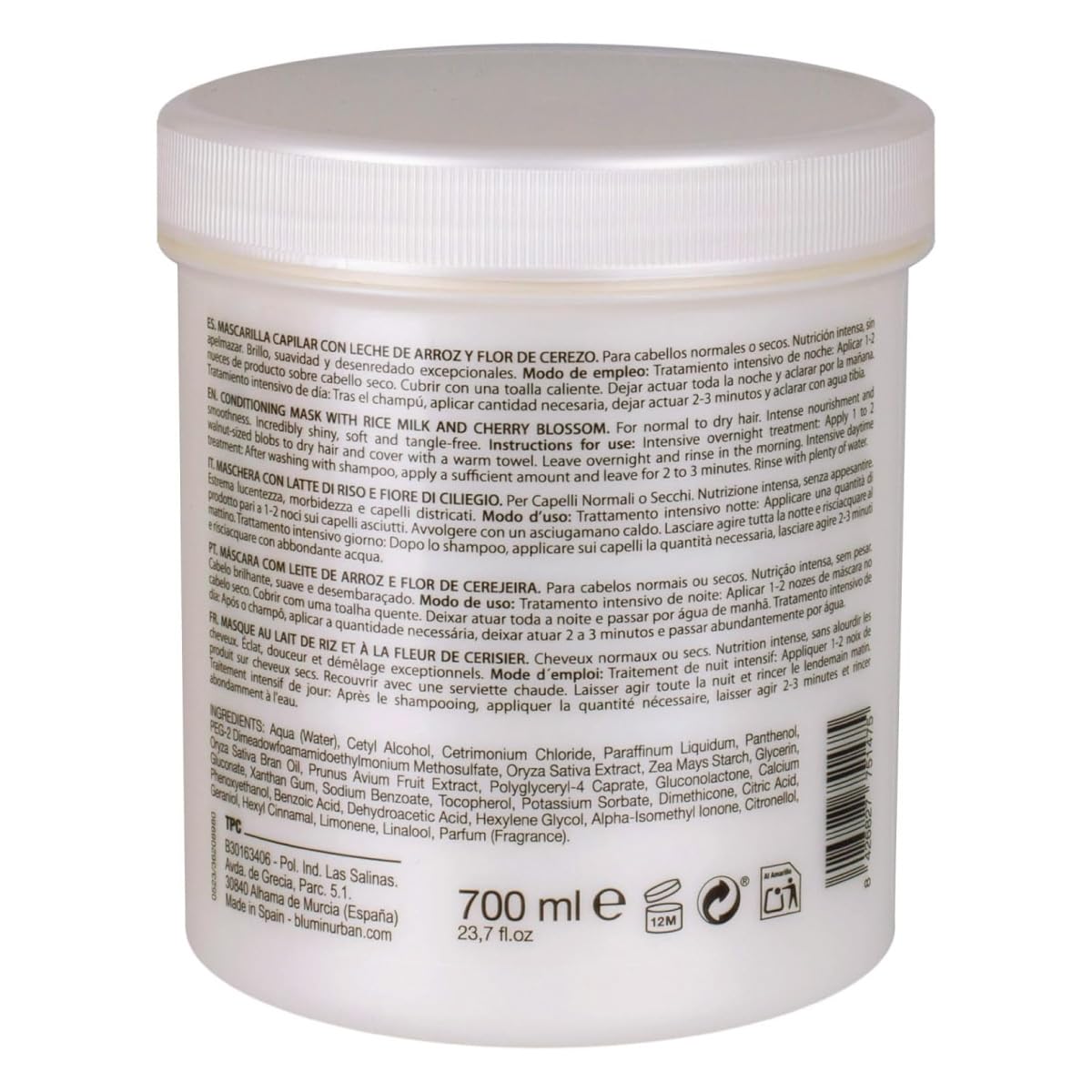 Blumin-Shampoo (1000 ml) & Mask (700 ml) Rice Milk and Cherry Blossom