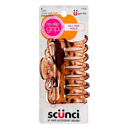 Scunci No Slip Crown Clip for Thick Hair 1 ea (Pack of 6)