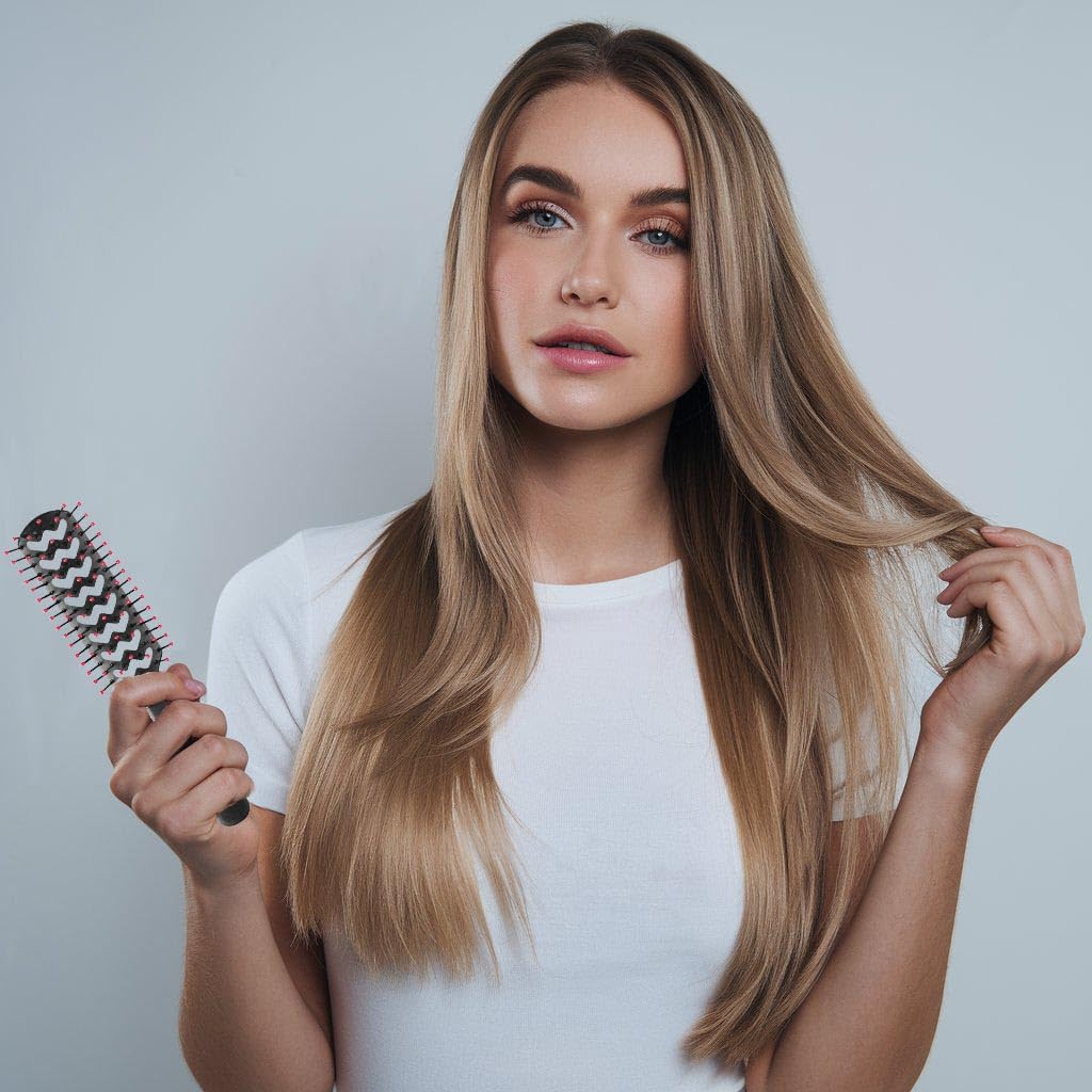 Cricket Static Free Fast Flo Vent Hair Brush - Quick Blow Drying, Easy Styling, and Tangle-Free Detangling for All Hair Types, Long, Short, Thick