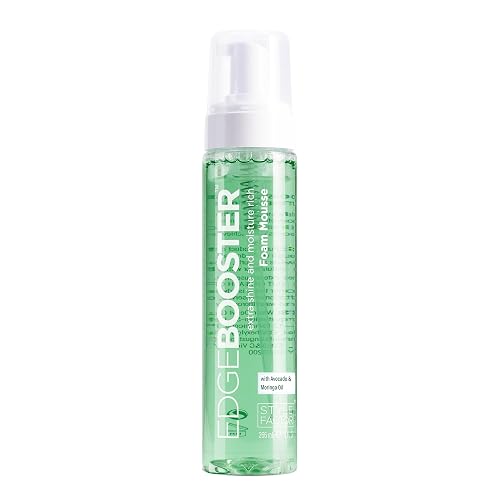Style Factor EDGE BOOSTER Extra Shine & Moisture Rich Foam Mousse | Lightweight Styling for Curls, Waves, Braids, Locs & Protective Styles | Volume