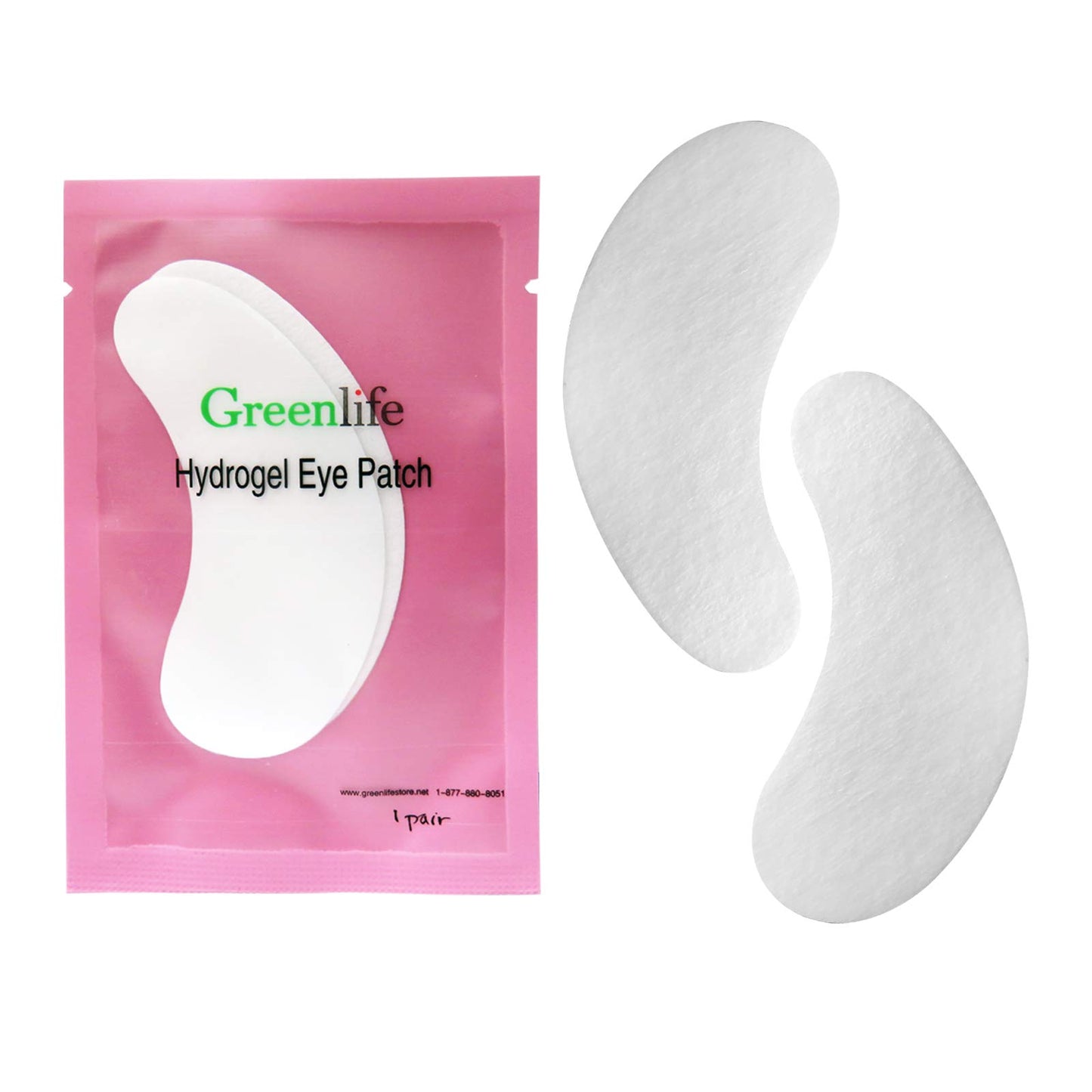 GreenLife 300 Pairs Eye Pads, 100% Naturel Eyelash Extension Under Eye Gel Pads patches kit Collagen with Aloe Vera Hydrogel Eye Patches set