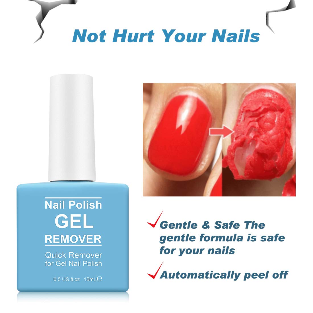 2 Pack Gel Nail Polish Remover, Gel Polish Remover for Nails, Easily Magic Soak-Off Gel Polish in 2-5 Minutes - Safe, No Need For Foil, Soaking Or Beauty and Personal Care Tudiqe