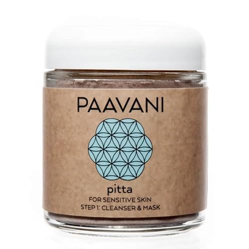 PAAVANI Ayurveda Pitta Cleanser and Mask, 4oz - Soothing, Cleanses, Draws Out Impurities, Calms Irritation, Smooths Skin