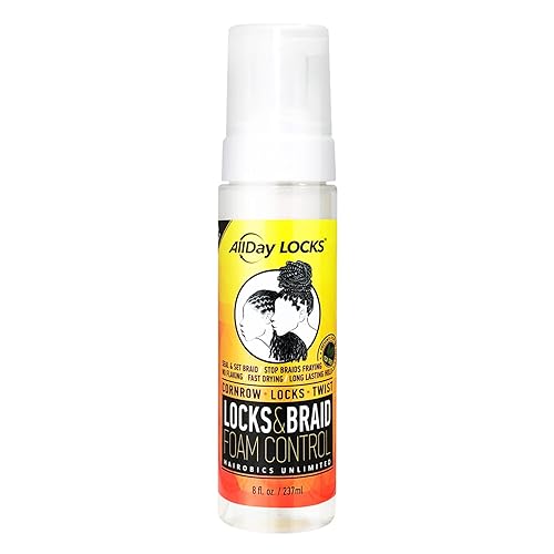 AllDay Locks Braid Foam (8 oz) | Long Lasting Mousse for Style & Shine | No Frizz or Fraying | Tea Tree, Lavender, Peppermint Oil | Moisturize & Seal
