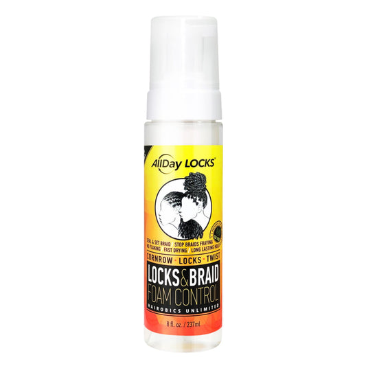 AllDay Locks Braid Foam (8 oz) | Long Lasting Mousse for Style & Shine | No Frizz or Fraying | Tea Tree, Lavender, Peppermint Oil | Moisturize & Seal Beauty & Personal Care AllDay Locks