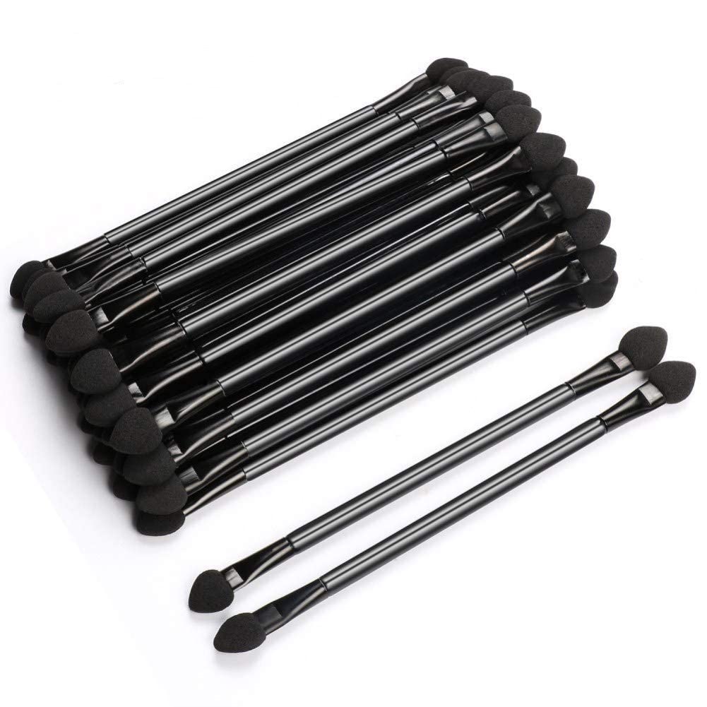 Professional Double Head Eyeshadow Brushes Cosmetic Tool - TygoMall 30 Pcs Disposable Dual Sides Eyeshadow Sponge Brushes Makeup Applicator, with 12