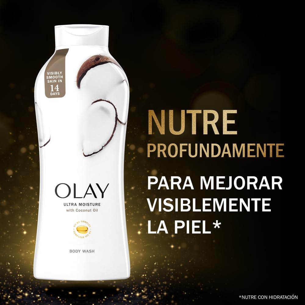 Olay Body Wash Ultra Moisture Coconut Oasis 22 Ounce (650ml) (2 Pack)