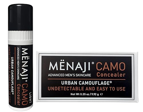 MËNAJI URBAN CAMOUFLAGE® Concealer Stick for Men - Skin Foundation Concealer for Dark Circles, Acne, Under Eye - Corrector - Mens Cosmetics - Light