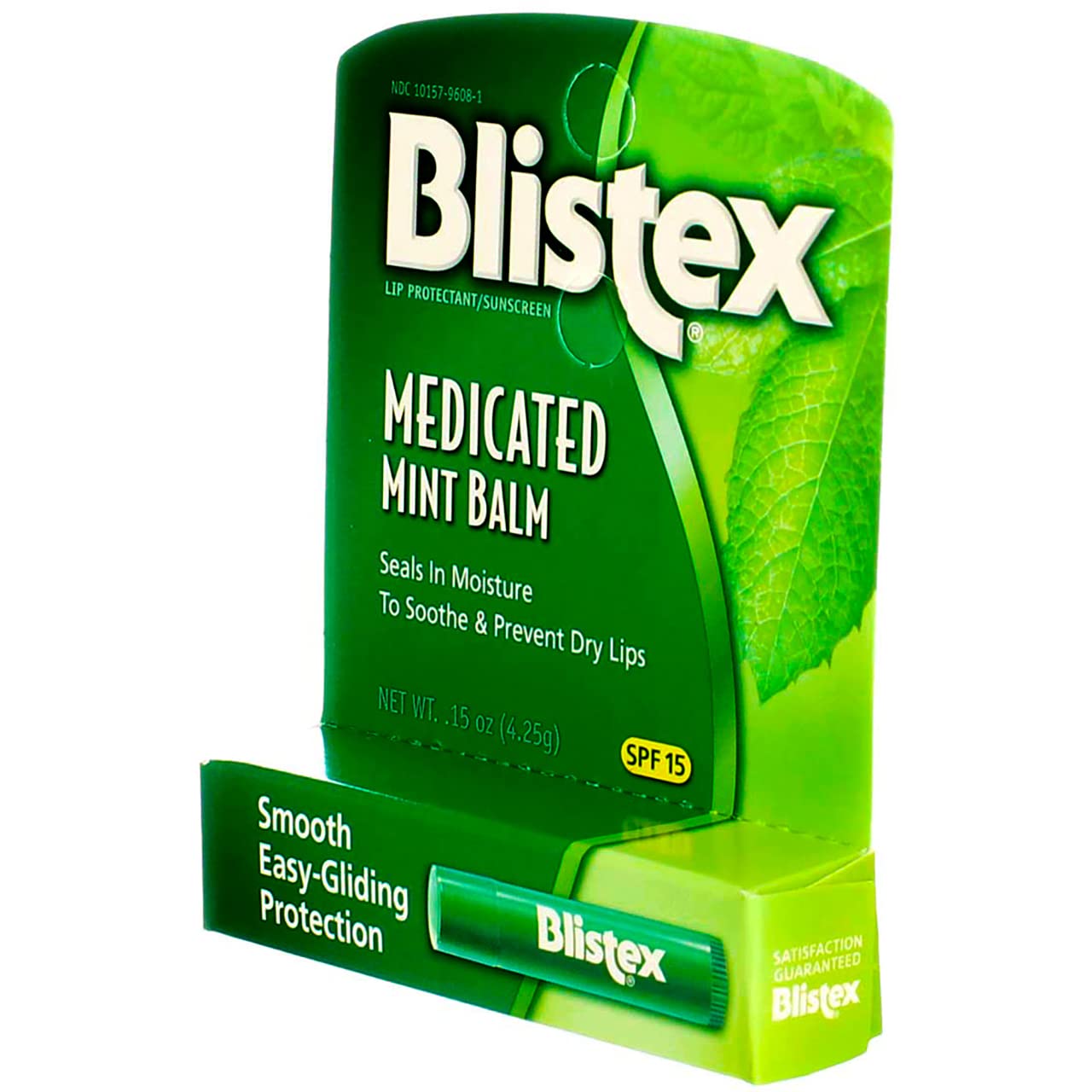 Blistex Medicated Lip Balm Protectant/Sunscreen SPF 15 Mint, 0.15 OZ Pack of 2