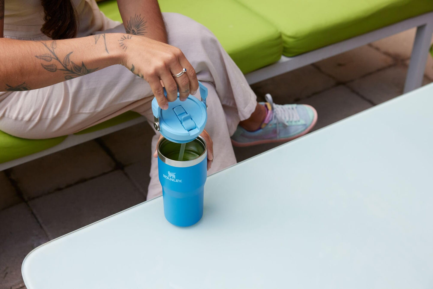 STANLEY IceFlow 2.0 Flip Straw Tumbler with Handle 20 oz | Twist On Lid and Flip Up Straw | Leak Resistant Water Bottle | Insulated Stainless Steel…