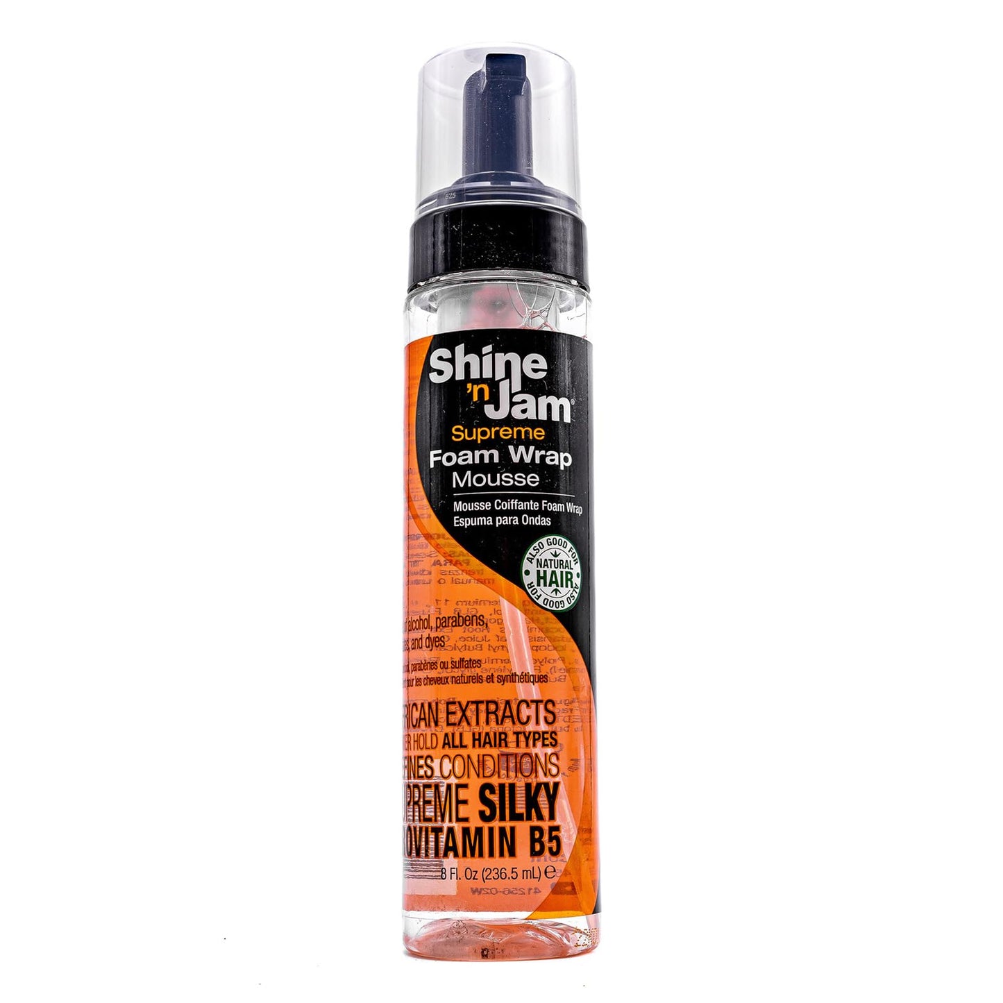 AmPro Shine-n-Jam Supreme Hold Foam Wrap Mousse - Fortified with Silk Proteins - Gives Your Styles Definition - Alcohol-Free Formula Conditions Hair