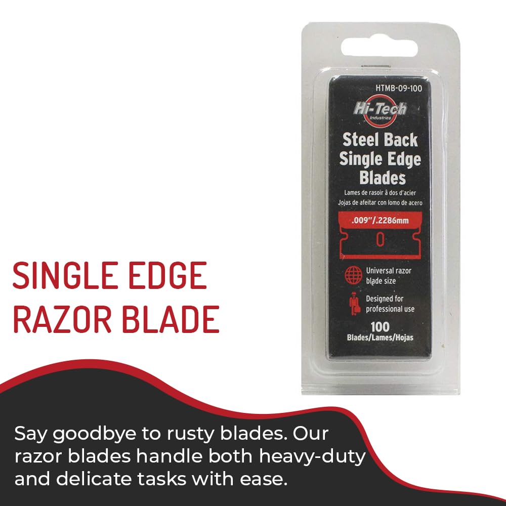 Single Edge Razor Blade, Stainless Steel, Available in Bulk Packs (100) Beauty and Personal Care HI-TECH