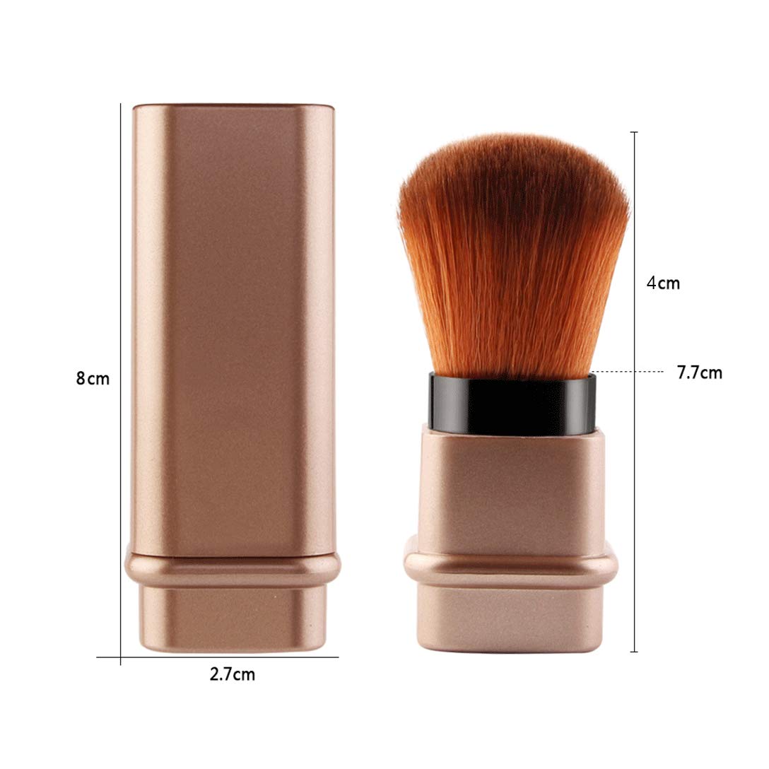 RN BEAUTY Retractable Kabuki Makeup Brushes Foundation Brush Powder Brush Blush Brush Bronzer Brush Face Blender Brush Professional Mineral Blending