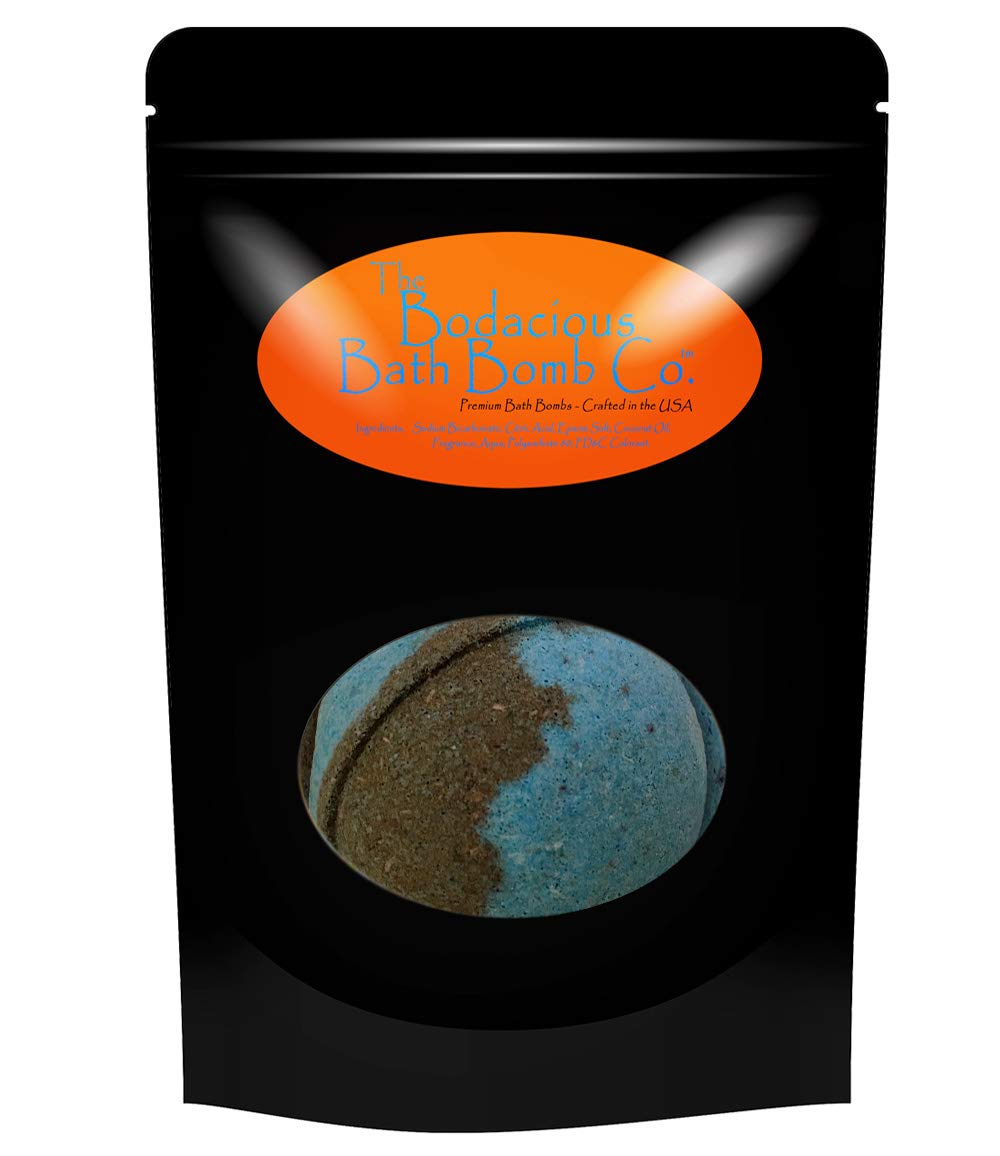 Dad Balls Bath Bombs - Funny Dad in Bath Design - XL Bath Fizzers for Men - Black and Blue Marbled, Handcrafted, 2 pk