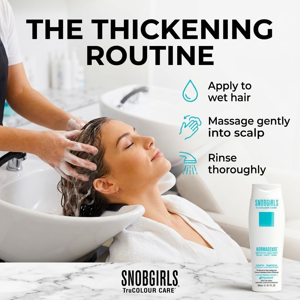 SNOBGIRLS NORMADENSE 2 Vegan Biotin Shampoo and Conditioner Set for Dry, Fine Hair. Strengthening Shampoo and Conditioner set with Argan Oil