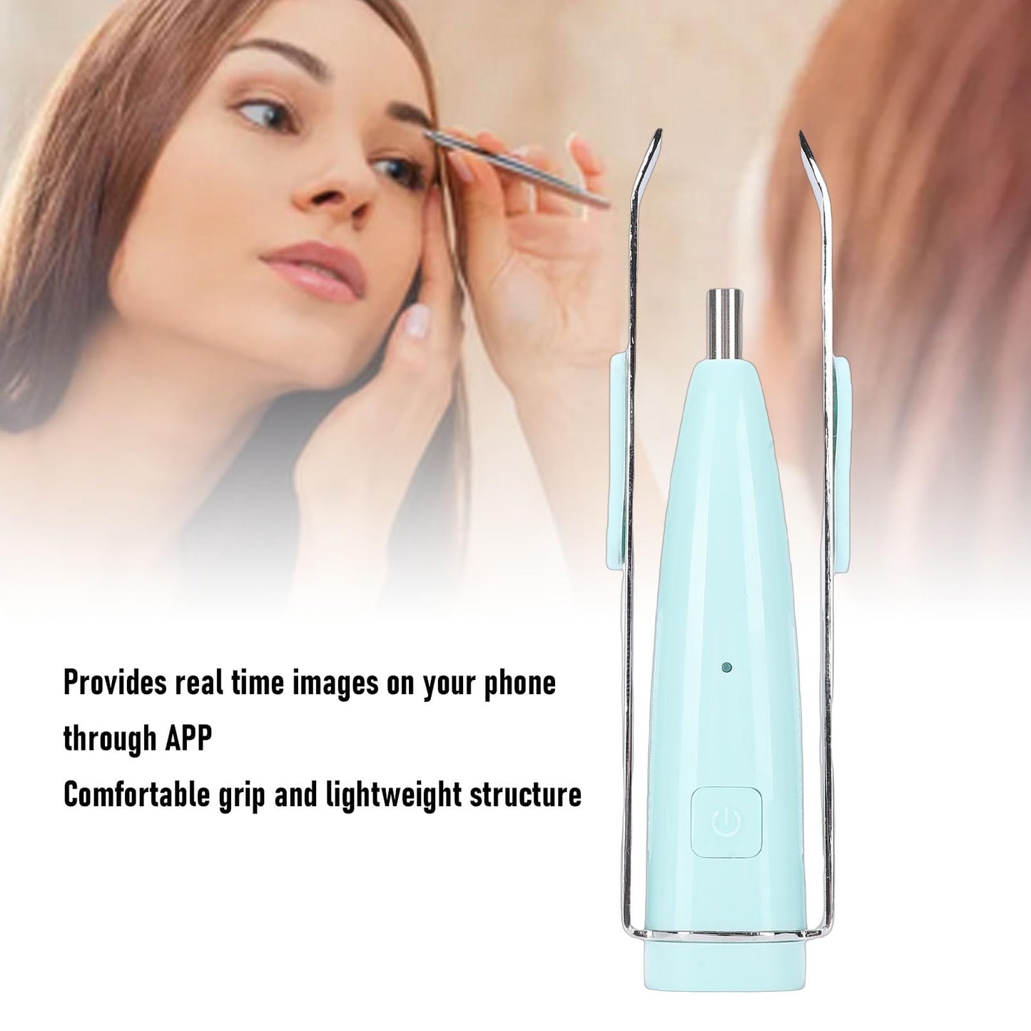 LICAEVEY Tweezer with 1080p Camera & 10X Zoom, Hair Removal Camera Tweezers with LED Light & App for Blackhead Removal, Ingrown Hair, Eyebrow, and Ear Beauty and Personal Care LICAEVEY