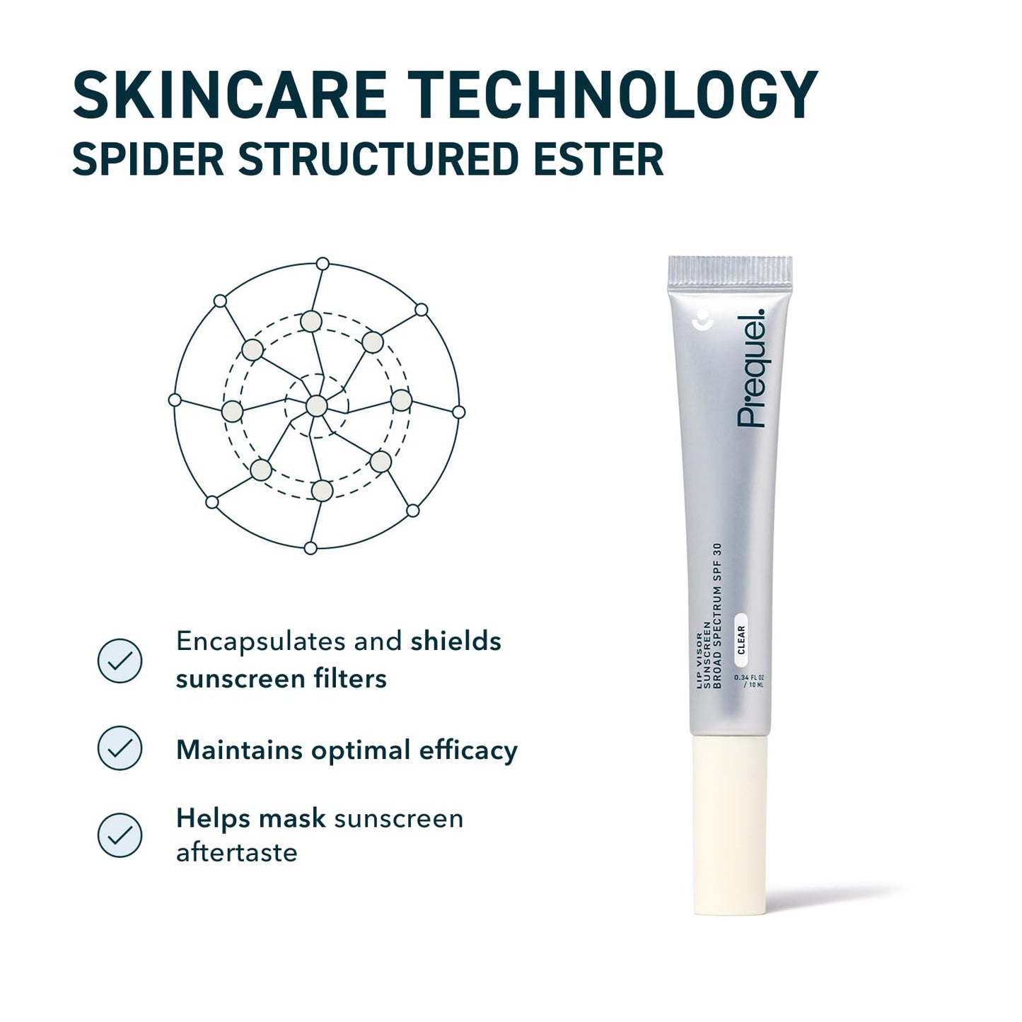 Prequel Skin Lip Visor, Clear Lip Balm with SPF 30 PA+++. Mint Flavored with Non-Sticky Finish - Moisturizing Semi Gloss Balm Sunscreen for Daily Use Beauty and Personal Care Prequel