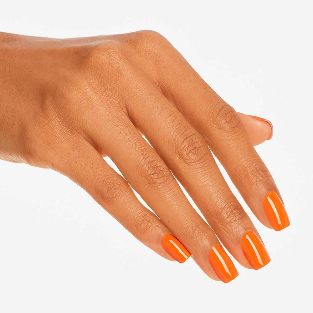OPI Nail Lacquer, Summer Lovin' Having a Blast!, Orange Nail Polish, Grease Collection, 0.5 fl oz