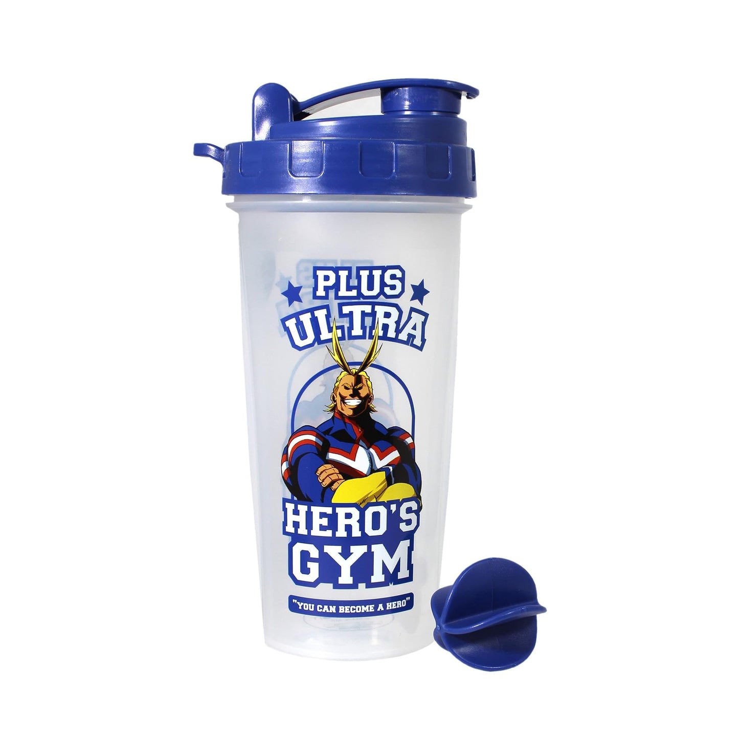 JUST FUNKY My Hero Academia Gym Workout Shaker Bottle, Blue Colored Shaker Bottle
