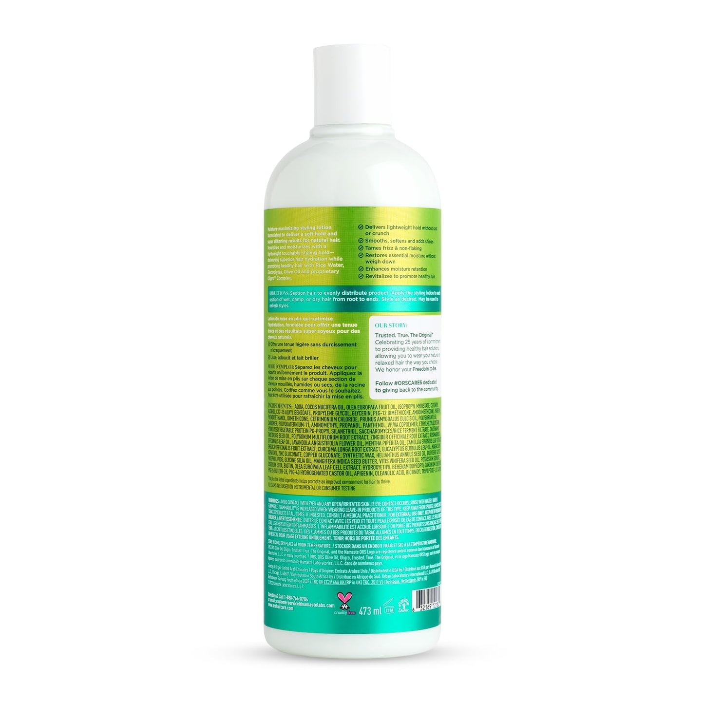 ORS Olive Oil Max Moisture Super Moisturizing Daily Styling Lotion infused with Rice Water & Electrolytes 16 Ounces