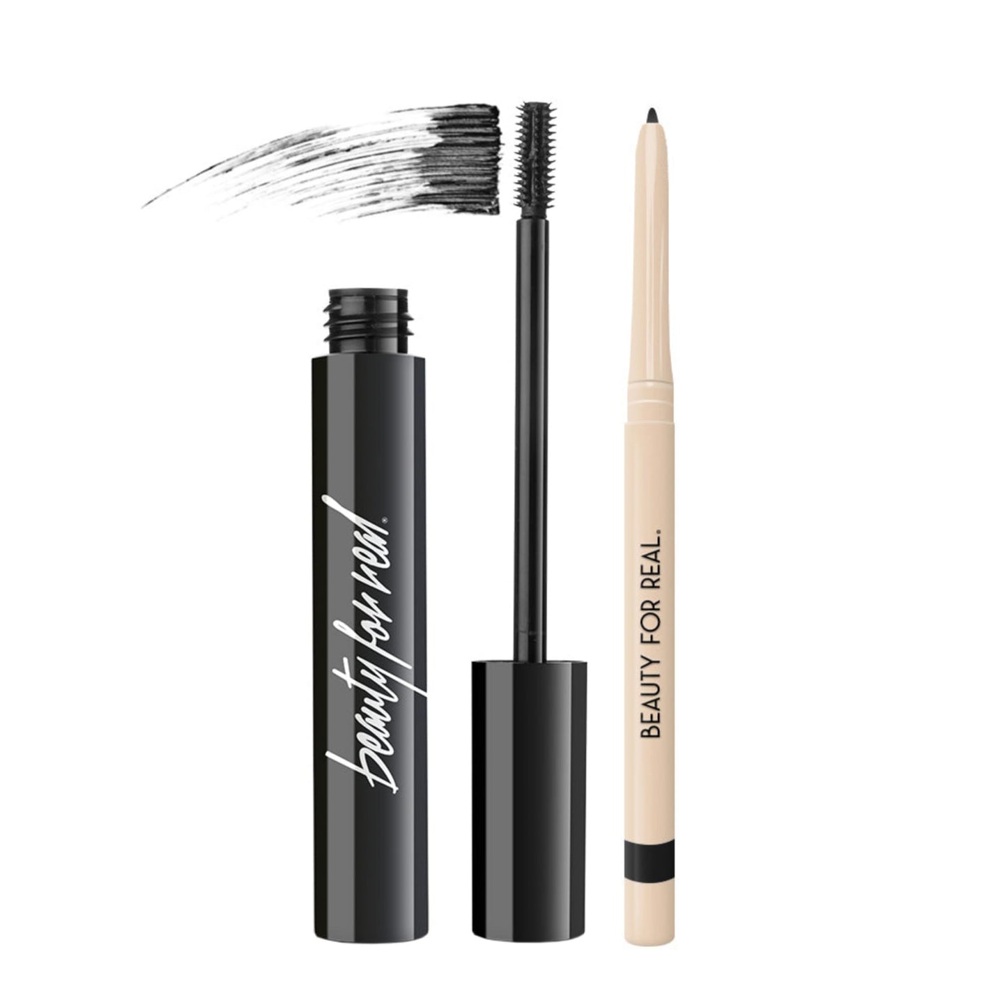Beauty For Real I-Line 24-7 Eyeliner (Black Magic) & Hi-Def Mascara (Just Black) Set - Long-Wearing, Waterproof Gel Eyeliner + Defining & Volumizing